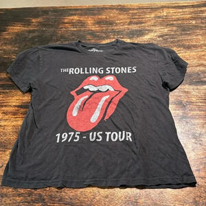 Black Rolling Stones band T shirt large